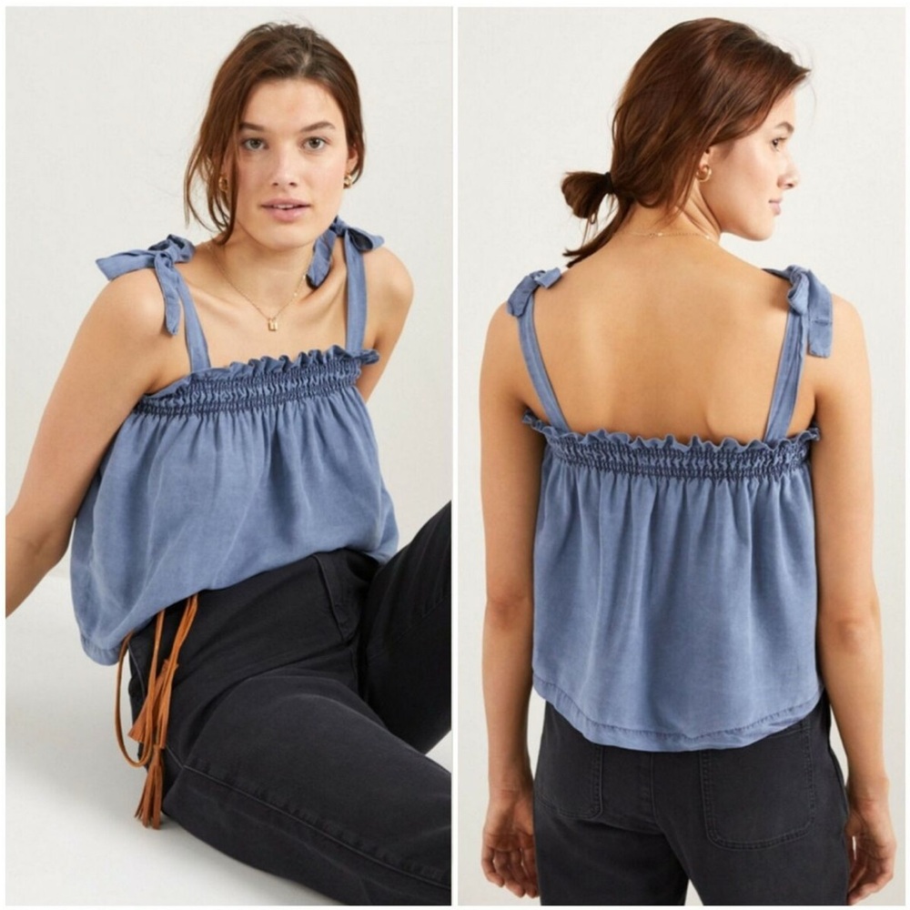 cloth & stone Tie Shoulder Tank Top - Size Large